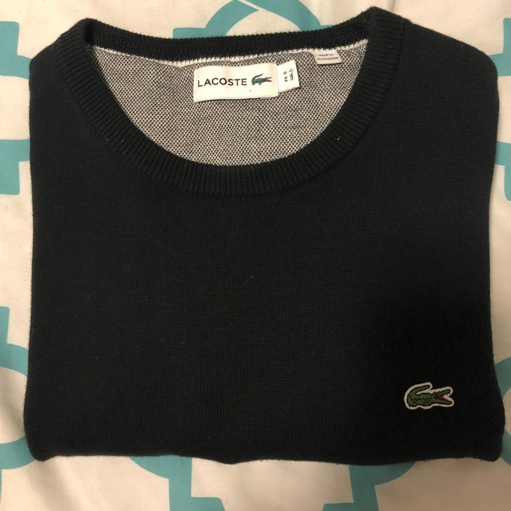 Mens Lacoste Sweater size L. 100% cotton, 9/10 condition